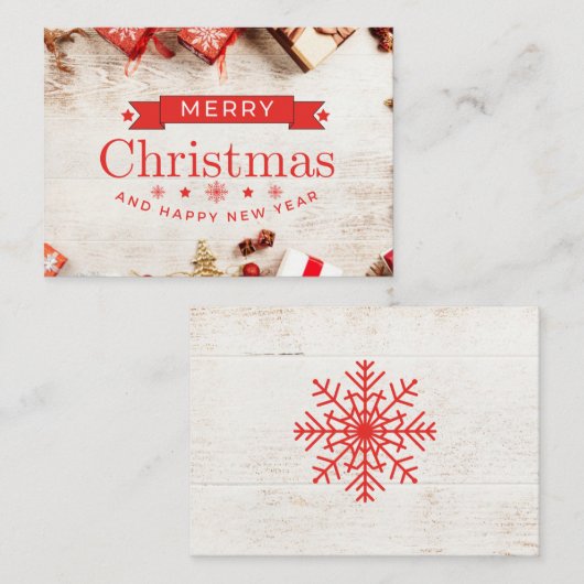 Vroege kerstkaart  kerstkaart notitiekaartje (Voorkant / Achterkant)