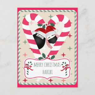 Vroege kerstkaart met habibi feestdagenkaart