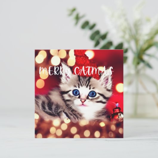 Vroege kerstkaart met kerstmis (Staand voorkant)