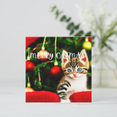 Vroege kerstkaart met kerstmis (Staand voorkant)