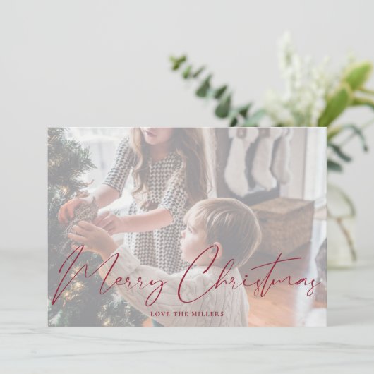 Vroege kerstkaart met multifoto-minimalistische ka (Staand voorkant)