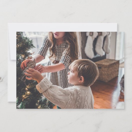 Vroege kerstkaart met multifoto-minimalistische ka (Achterkant)