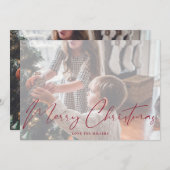 Vroege kerstkaart met multifoto-minimalistische ka (Voorkant / Achterkant)