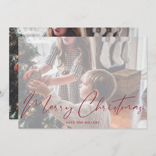 Vroege kerstkaart met multifoto-minimalistische ka (Voorkant / Achterkant)