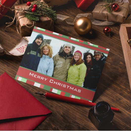 Vroege kerstkaart met uw foto feestdagen kaart