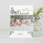 Vroege kerstkaart met Waterverf (Staand voorkant)