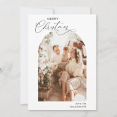 Vroege kerstkaart | Moderne vakantiefotokaart Kaart (Voorkant)