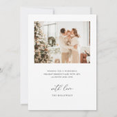 Vroege kerstkaart | Moderne vakantiefotokaart Kaart (Achterkant)