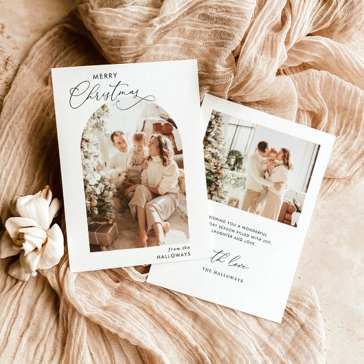 Vroege kerstkaart | Moderne vakantiefotokaart Kaart