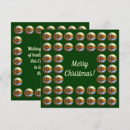 Vroege kerstkaart notitiekaartje (Voorkant / Achterkant)