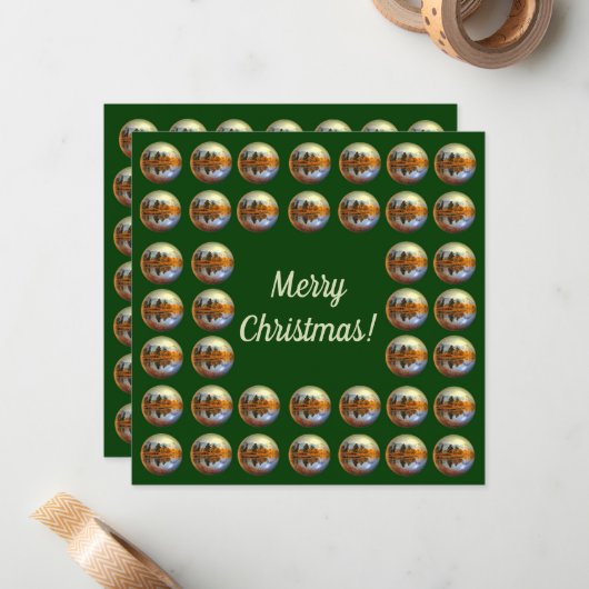 Vroege kerstkaart notitiekaartje (Voorkant / Achterkant in situ)