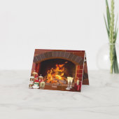 Vroege kerstkaart notitiekaartje (Achterkant)