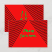 Vroege kerstkaart notitiekaartje (Voorkant / Achterkant)