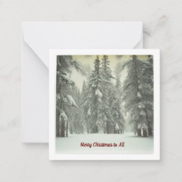 Vroege kerstkaart notitiekaartje