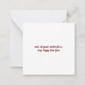 Vroege kerstkaart notitiekaartje (Achterkant)