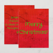 Vroege kerstkaart notitiekaartje (Voorkant / Achterkant)