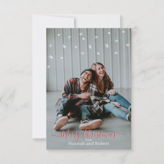 Vroege kerstkaart op maat bedankkaart (Voorkant)