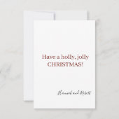 Vroege kerstkaart op maat bedankkaart (Achterkant)