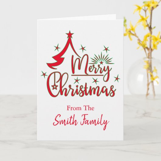 Vroege kerstkaart op maat kaart (Gele Bloem)