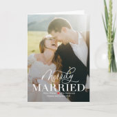Vroege kerstkaart Pas getrouwd huwelijk Feestdagen Kaart (Voorkant)