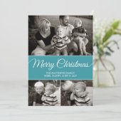 Vroege kerstkaart | Vast | Blauw (Staand voorkant)