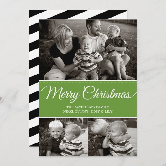 Vroege kerstkaart | Vast | Groen (Voorkant / Achterkant)