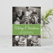 Vroege kerstkaart | Vast | Groen (Staand voorkant)