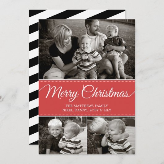 Vroege kerstkaart | Vast | Rood (Voorkant / Achterkant)