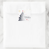 Vroege kerstkaart vierkante sticker (Tas)