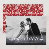 Vroege kerstkaart voor getrouwde Pas getrouwd (Voorkant / Achterkant)