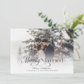 Vroege kerstkaart voor getrouwde Pas getrouwd Kaart (Staand voorkant)