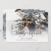 Vroege kerstkaart voor getrouwde Pas getrouwd Kaart (Voorkant / Achterkant)