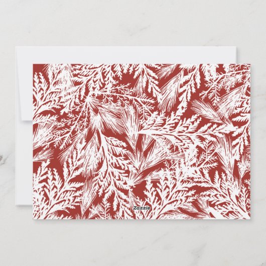 Vroege kerstkaart voor kerstmis pine (Achterkant)