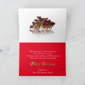 Vroege kerstkaartenpunsettias feestdagen kaart (Binnen)