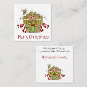 Vroege kerstkaartjes voor ontbijtkokerhuis informatiekaartje (Voorkant / Achterkant)