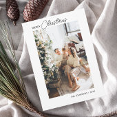 Vroege kerstkalligrafie Fotofeestdag Kaart