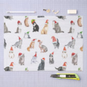 Vroege kerstkatten met kerstmantel tissuepapier (Craft)