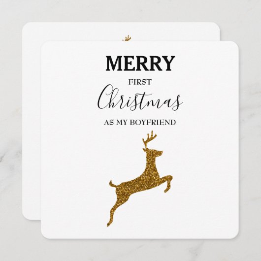 Vroege kerstkerst Boyvriend Xmas Kaart (Voorkant / Achterkant)