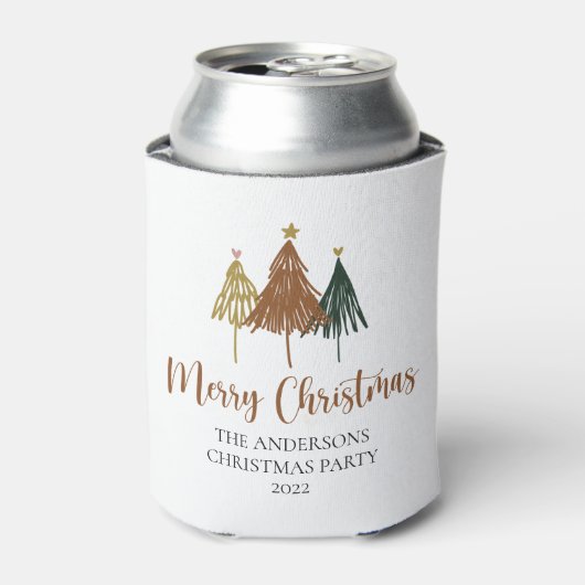 Vroege kerstkerstboom met Waterverf Blikjeskoeler (Blikje Voorkant)