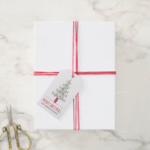 Vroege kerstkerstboom met Waterverf Cadeaulabel (Met Touw)