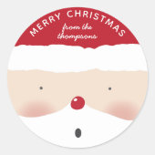 Vroege kerstkerstkerstkerstkerstkerstman, geperson ronde sticker (Voorkant)