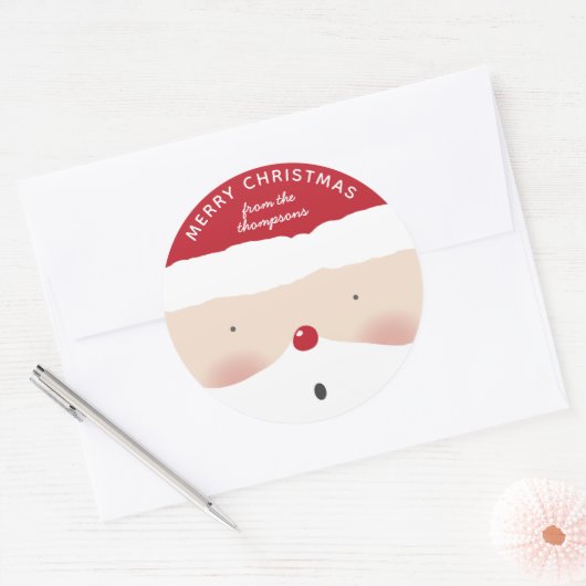 Vroege kerstkerstkerstkerstkerstkerstman, geperson ronde sticker (Envelop)