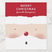 Vroege kerstkerstkerstkerstkerstkerstman, geperson wijn etiket (Enkel label)