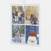 Vroege kerstkerstkerstkerstman en juffrouw Foto co Glas Ornament (Voorkant links)