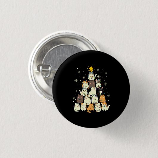 Vroege kerstkerstmis ronde button 3,2 cm (Voorkant /achterkant)