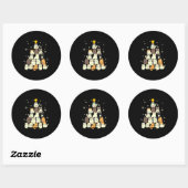 Vroege kerstkerstmis ronde sticker (Vel)