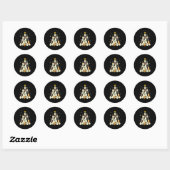 Vroege kerstkerstmis ronde sticker (Vel)
