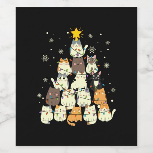 Vroege kerstkerstmis wijn etiket (Enkel label)