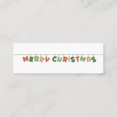 Vroege kerstkleurige winterseizoensgroet mini visitekaartje (Voorkant)