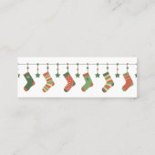 Vroege kerstkleurige winterseizoensgroet mini visitekaartje (Achterkant)